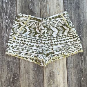 Like New Zara Green Tribal Soft Shorts!